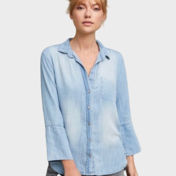 Anthropologie Tops - Anthro cloth and stone faded chambray button down
